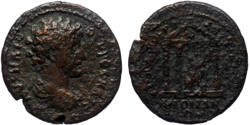 Phrygia, Amorium AE (Bronze, 8.95g, 27mm) Marcus Aurelius (Caesar) Magistrate: S...