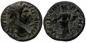 Pisidia, Antiochia AE (Bronze, 5.05g, 22mm) Septimius Severus (193-211) 
Obv: IMP C SEV PERT AVG IIII, Laureate head right.
Rev: FORTVNA COLONIA ANTIO...