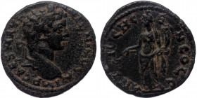 Pisidia, Antioch AE (Bronze, 6.07, 23mm) Caracalla (198-217) 
Obv: IMP CAES M AVR ANTONINVS A, laureate head to right 
Rev: GEN COL C ANTIOCH, Genius ...