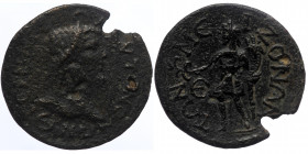 Pisidia, Termessos Major, AE Nine Assaria (Bronze, 12.46g, 31mm) 2nd-3rd cent. AD
Obv: TEPMHCCEO - N AVTONOM[O]N Laureate head of Zeus r., T below nec...