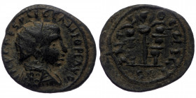 Pisidia, Antiochia, Gallienus (253–268) AE-Dupondius (Bronze, 5.74g, 23mm) issued 260, 
Obv: IMP CAES P LIC GALLI … Radiate, draped and cuirassed bust...