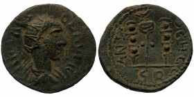 Pisidia, Antioch AE (Bronze, 25mm, 7.80g) Claudius II Gothicus, 268-270. 
Obv: IMP CAES CLAVDIV, radiate, draped and cuirassed bust right 
Rev: ANTIOC...