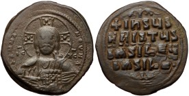 Anonymous. Class A2. Time of Basil II and Constantine VIII (1020-1028). AE follis (Bronze, 34mm, 17.23g). Constantinople.
Obv: +EMMA-NOVHΛ, bust of C...