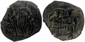 MICHAEL VIII PALAEOLOGUS (1261-1282) AE Trachy (Bronze, 2.86g, 25mm) Constantinople.
Obv: St. Demetrius standing facing, holding spear and shield.
Rev...
