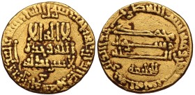 ISLAMIC COINS, ABBASID CALIPHATE. temp. al-Rashid, Gold Dinar (Gold, 17mm, 4.25g) no mint (Misr), 193h, citing li’l khalifa, 4.24g (A 218.13; Low 84)...