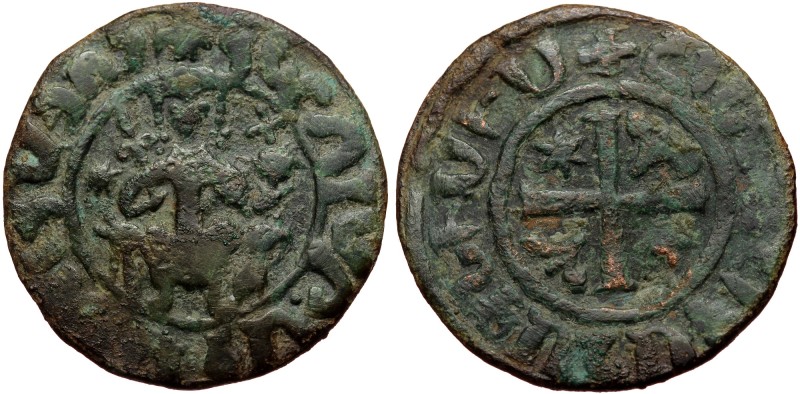 Cilician Armenia, Hetoum I (1226-1270) Æ Tank (Bronzem 7.04g, 29mm). Sis mint.
...