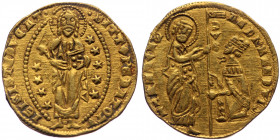 Italy, Venice, Andrea Dandolo AV Zecchino (Gold, 3.49g, 21mm) Doge LIV, AD 1343-1354. 
Obv: ANDR DANDVLO• S• M• VENETI•, St Mark standing right, holdi...