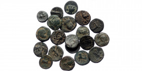 20 Greek AE coins (Bronze, ca. 43g)