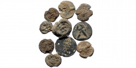 10 Byzantine lead seals (Lead, ca. 86g)
