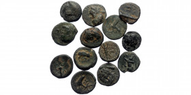 13 Greek AE coins (Bronze, ca. 26g)