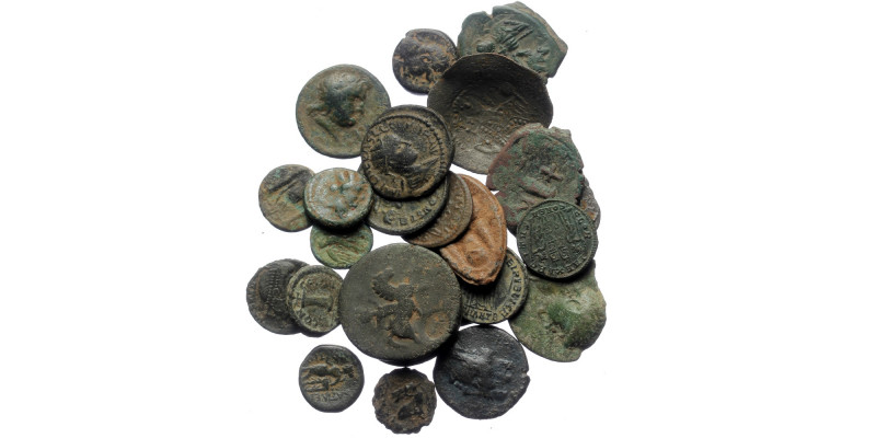 25 Ancient AE coins (Bronze,ca 120g)