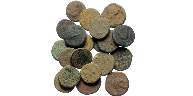 20 Ancient AE coins (Bronze,ca 168g)