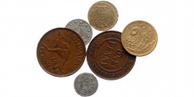 6 Modern AE and AR coins (Bronze, Silver, ca 27g)