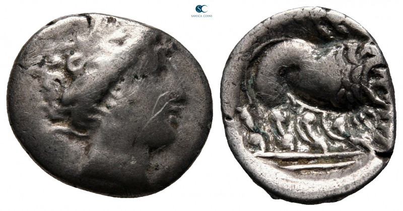 Gallia. Insubres 100 BC. 
Drachm AR

17 mm, 2,69 g



very fine