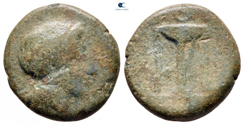 Bruttium. Hyporon circa 300 BC. 
Bronze Æ

19 mm, 5,15 g



fine