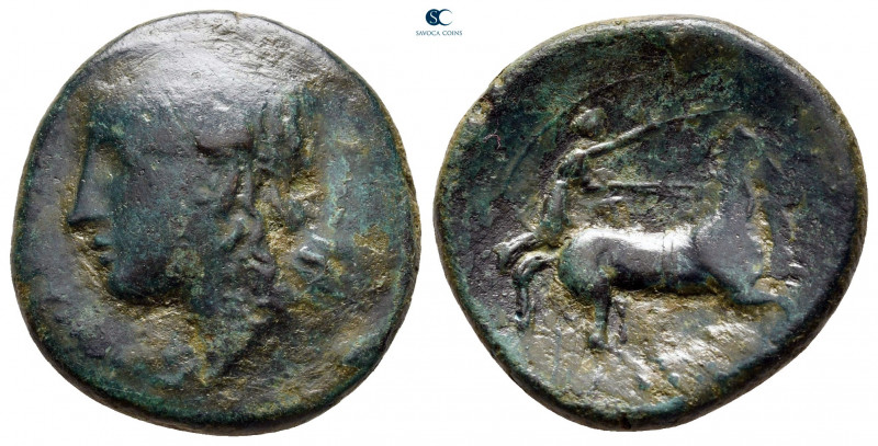 Sicily. Syracuse. Hiketas II 287-278 BC. 
Bronze Æ

22 mm, 6,77 g



very...