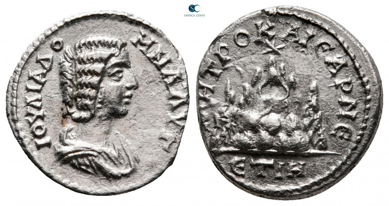 Cappadocia. Caesarea - Eusebeia. Julia Domna. Augusta AD 193-217. 
Drachm AR
...