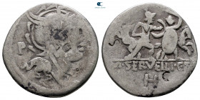 M. Servilius C. f 100 BC. Rome. Denarius AR