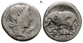 Q. Caecilius Metellus Pius 81 BC. Uncertain mint in northern italy. Denarius AR