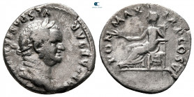 Vespasian AD 69-79. Rome. Denarius AR