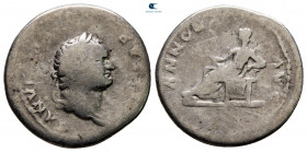 Titus, as Caesar AD 76-78. Rome. Denarius AR