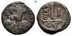 Maurice Tiberius AD 582-602. Catania. Decanummium Æ