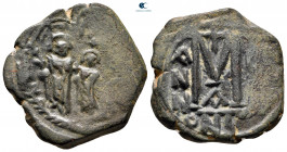 Heraclius with Heraclius Constantine AD 610-641. Nikomedia. Follis or 40 Nummi Æ