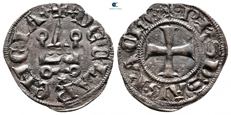 Principality of Achaea. Philippe de Savoy AD 1301-1307. 
Denier Tournois BI

...