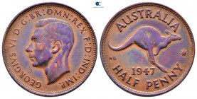Australia. George VI AD 1936-1952. Half Penny CU