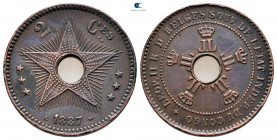 Congo Free State.  AD 1887. 2 Centimes CU