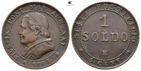 Italy. Papal State, Vatikan. Pius IX AD 1846-1878. 1 Soldo CU