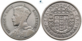 New Zealand. George V AD 1910-1936. Half Crown