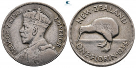 New Zealand. George V AD 1910-1936. 1 Florin