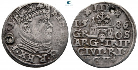 Poland. Stephan Batory AD 1576-1586. 3 Groschen AR