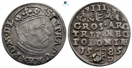Poland. Olkusz. Stephan Batory AD 1576-1586. 3 Groschen AR
