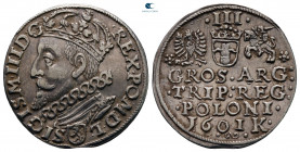 Poland. Krakau. Sigismund III Vasa AD 1587-1632. 3 Groschen AR