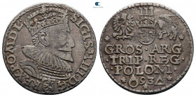 Poland. Malbork (Marienburg). Sigismund III Vasa AD 1587-1632. 3 Groschen AR