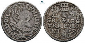 Poland. Olkusz. Sigismund III Vasa AD 1587-1632. 3 Groschen AR