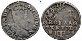 Poland. Olkusz. Sigismund III Vasa AD 1587-1632. 3 Groschen AR