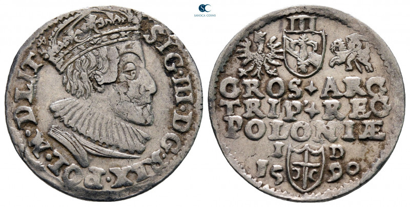 Poland. Poznan (Posen). Sigismund III Vasa AD 1587-1632.
3 Groschen AR

21 mm...
