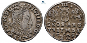 Poland. Vilnius . Sigismund III Vasa AD 1587-1632. 3 Groschen AR