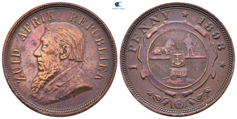 South Africa. AD 1898.
Penny CU

31 mm, 9,49 g



good very fine