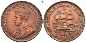 South Africa. George V AD 1910-1936. Penny CU