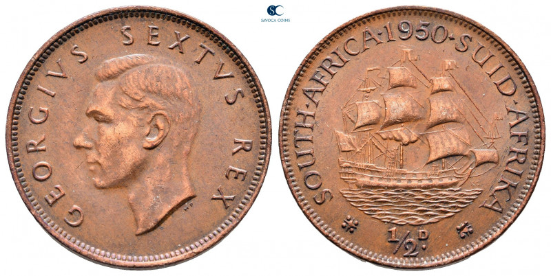South Africa. Geoger VI AD 1936-1952.
1/2 Penny CU

26 mm, 5,55 g



near...