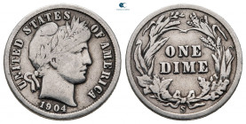 USA.  AD 1904. 1 Dime AR