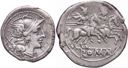 WAHRROMANE REPUBBLICANE - ANONIME - Monete senza simboli (dopo 211 a.C.) - Denario Cr. 139/1 (AG g. 3,71)
 

BB