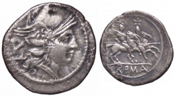 WAHRROMANE REPUBBLICANE - ANONIME - Monete senza simboli (dopo 211 a.C.) - Quinario B. 3; Cr. 44/6 (AG g. 2)
 

qBB