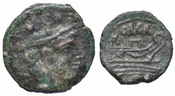 WAHRROMANE REPUBBLICANE - ANONIME - Monete senza simboli (dopo 211 a.C.) - Semuncia Cr. 56/8; Syd. 143f (AE g. 1,83)
 

BB