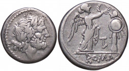 WAHRROMANE REPUBBLICANE - ANONIME - Monete con simboli o monogrammi (211-170 a.C.) - Vittoriato B. 36; Cr. 97/1c (AG g. 3,24)
 

qBB