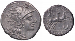 WAHRROMANE REPUBBLICANE - ANONIME - Monete senza il nome del monetiere (143-81a.C.) - Denario B. 101; Cr. 222/1 (AG g. 3,86)
 

BB+